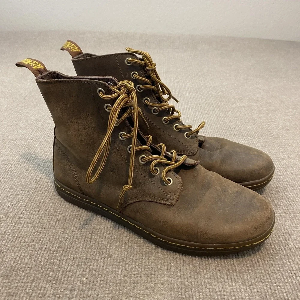 Dr. Martens Brown Leather Lace-Up Boots